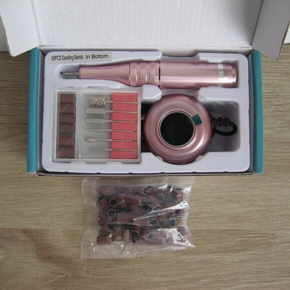 Madenia 101 Plus Compact Portable 35000 RPM USB Nail File Drill, Pink, New - Picture 4 of 11